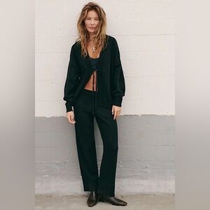 NWOT Free People Beach Solar Sweater Set-Black